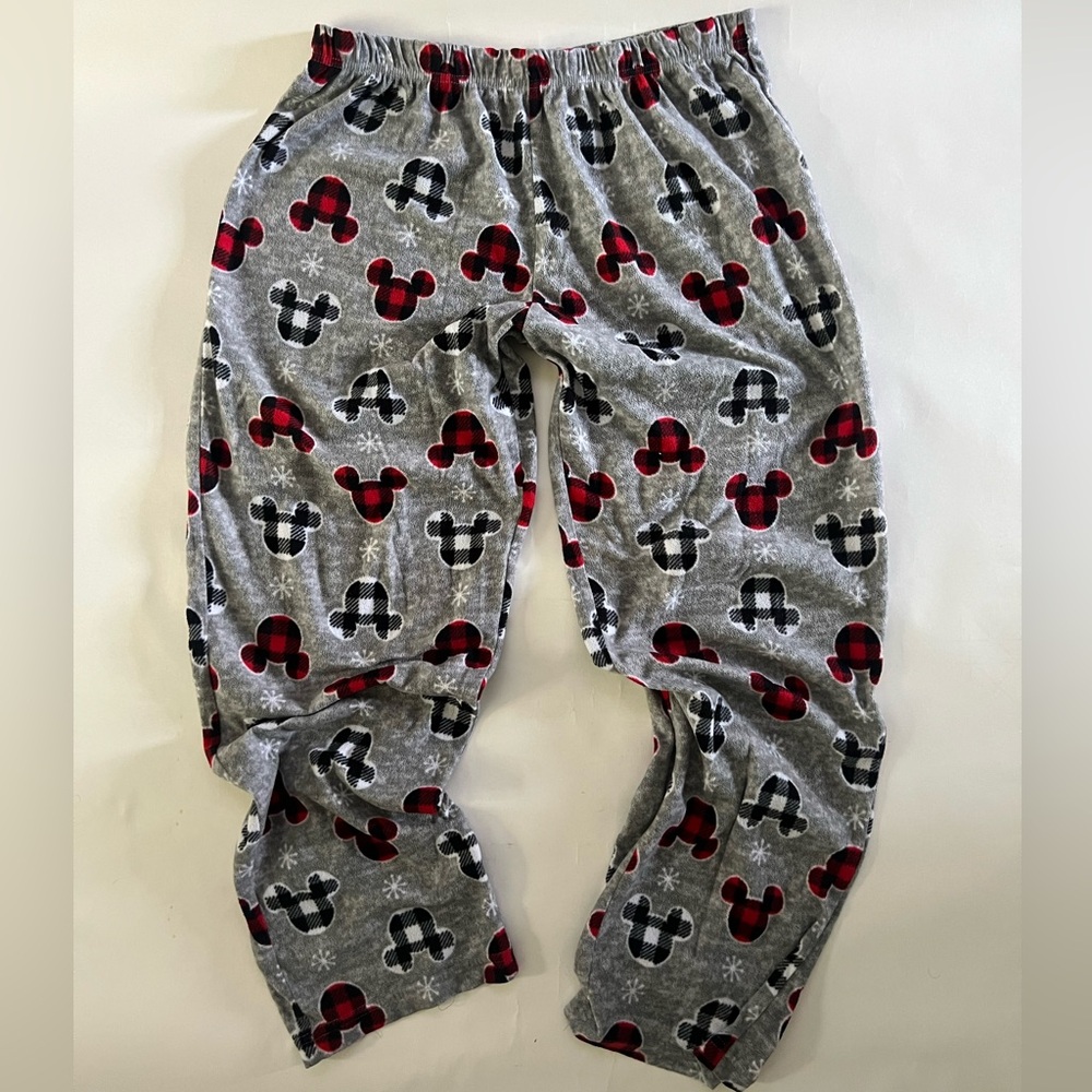 Women’s Gray and Red Mickey Mouse Pajama Pants